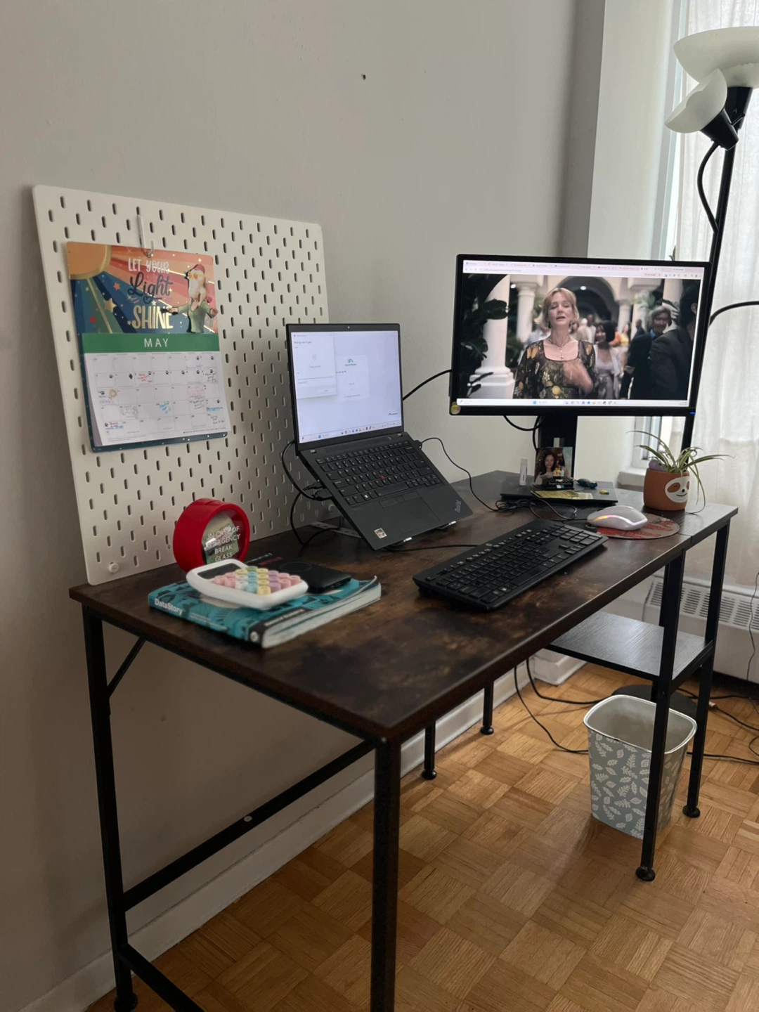Rustic Wood Desk with Shelf - photo 2