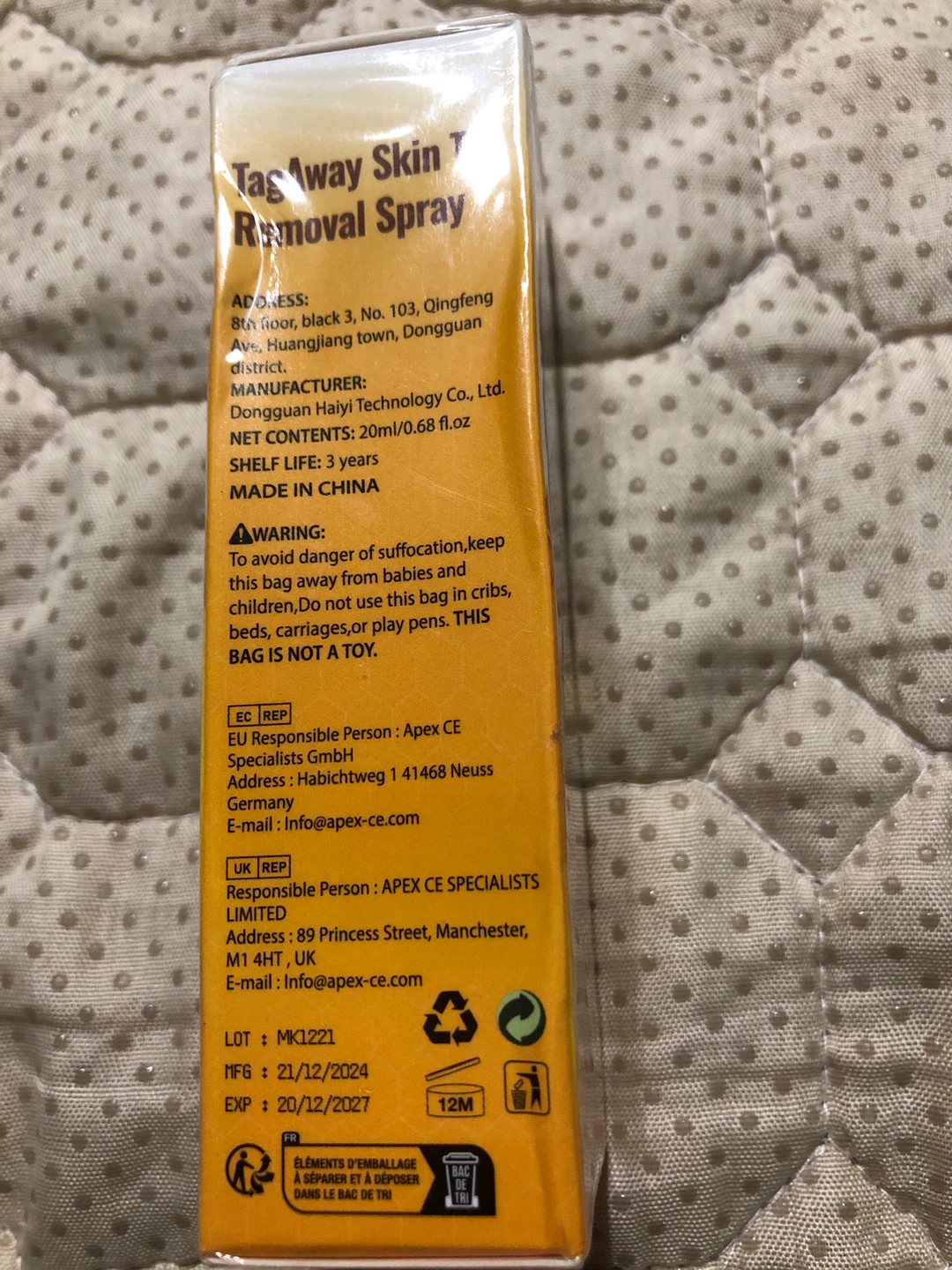 New-TagAway Skin Tag Removal Spray - Bee Venom Treatment - photo 4