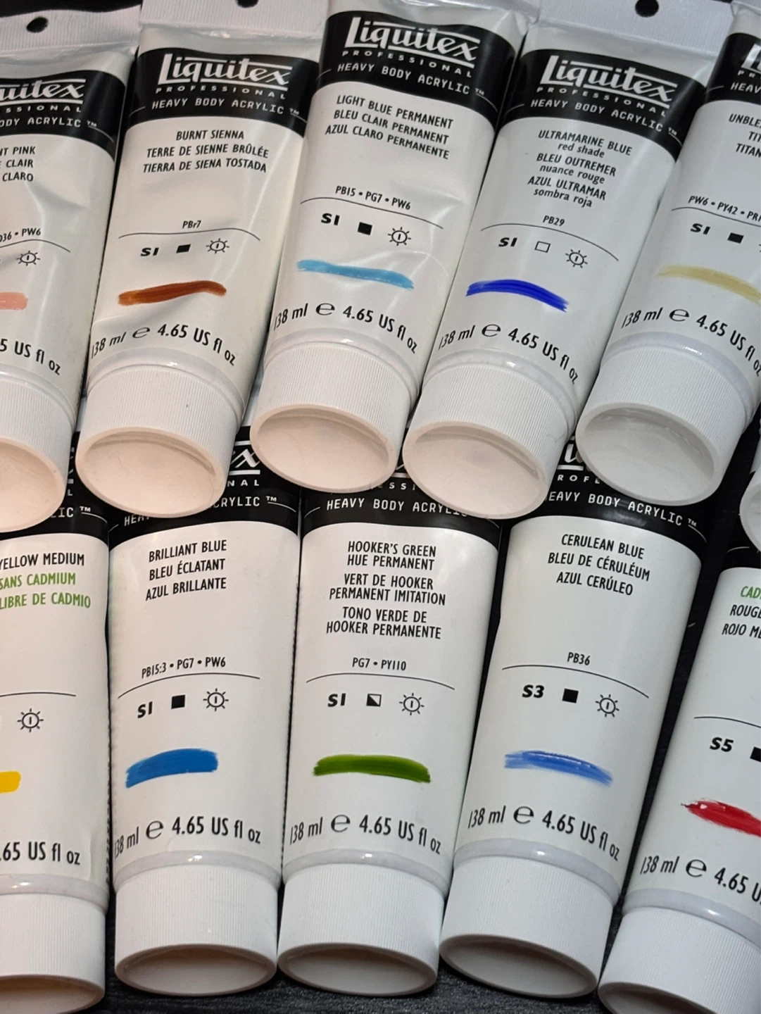 Liquitex Heavy Body Artist Acrylic Paint 4.65oz lot of 16 - photo 4