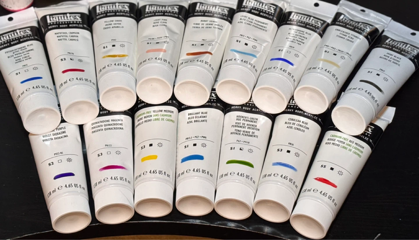 Liquitex Heavy Body Artist Acrylic Paint 4.65oz lot of 16