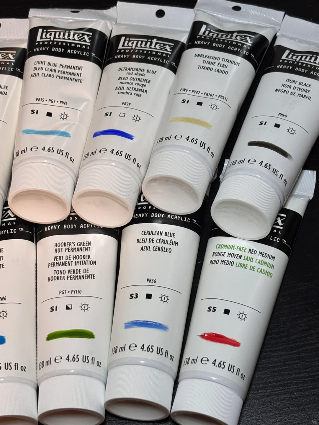 Liquitex Heavy Body Artist Acrylic Paint 4.65oz lot of 16 - photo 5