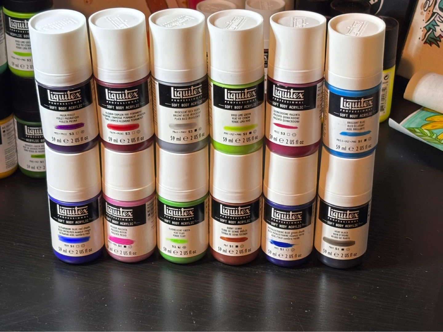 Liquitex® Professional Soft Body Acrylic Bottles 2oz. Lot of 12