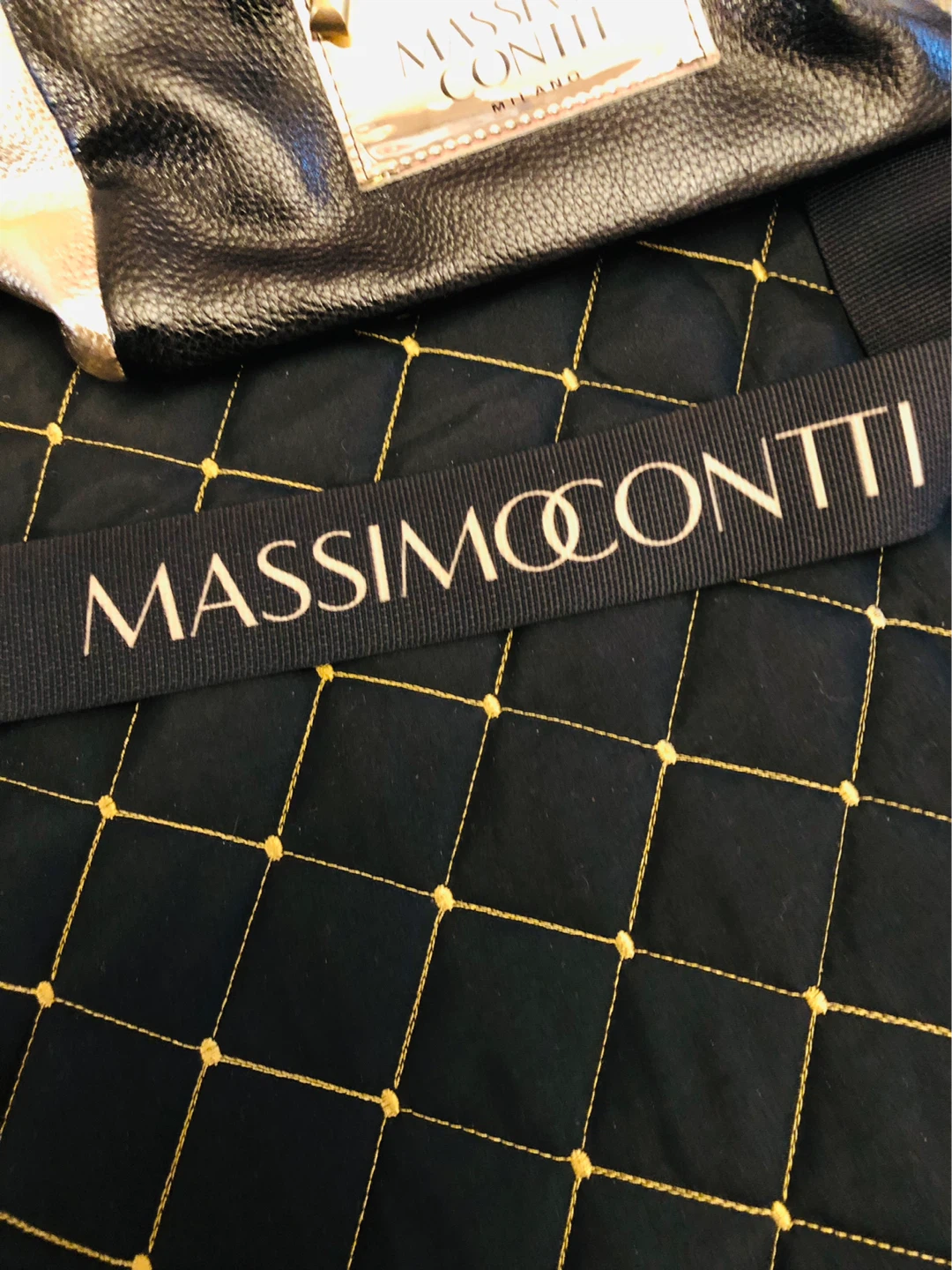 Massimo Conti Milano Bucket Bag - Black & Gold - photo 4