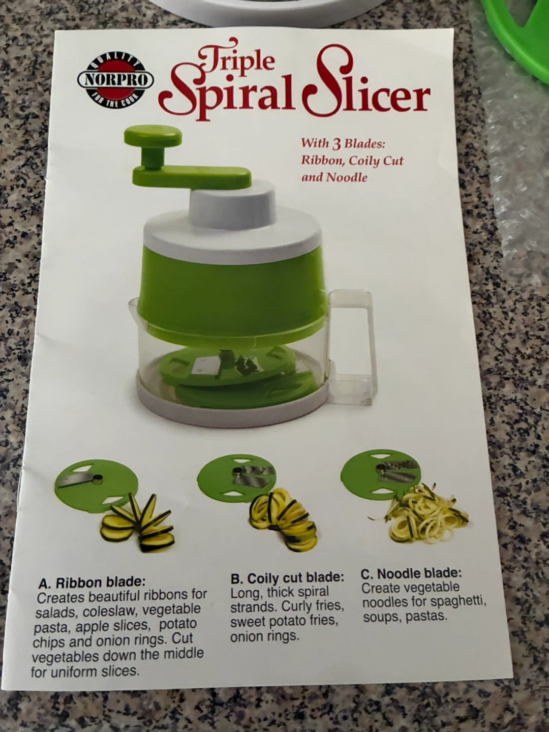 Norpro Triple Spiral Slicer with 3 Blades - photo 5