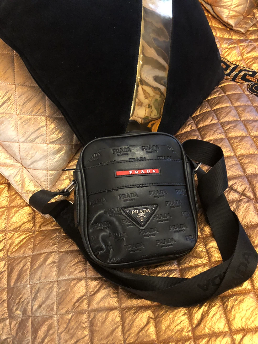 Prada Black Leather Crossbody Bag