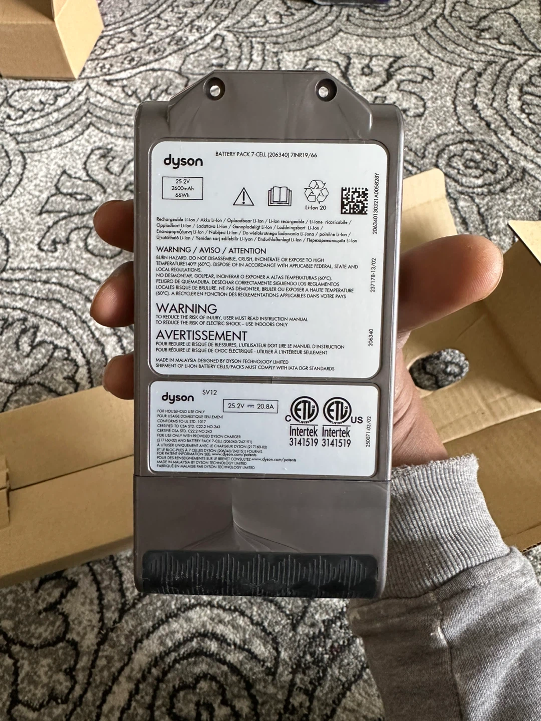 Dyson v10 Battery Pack 7-Cell 2600mAh 25.2V - photo 3
