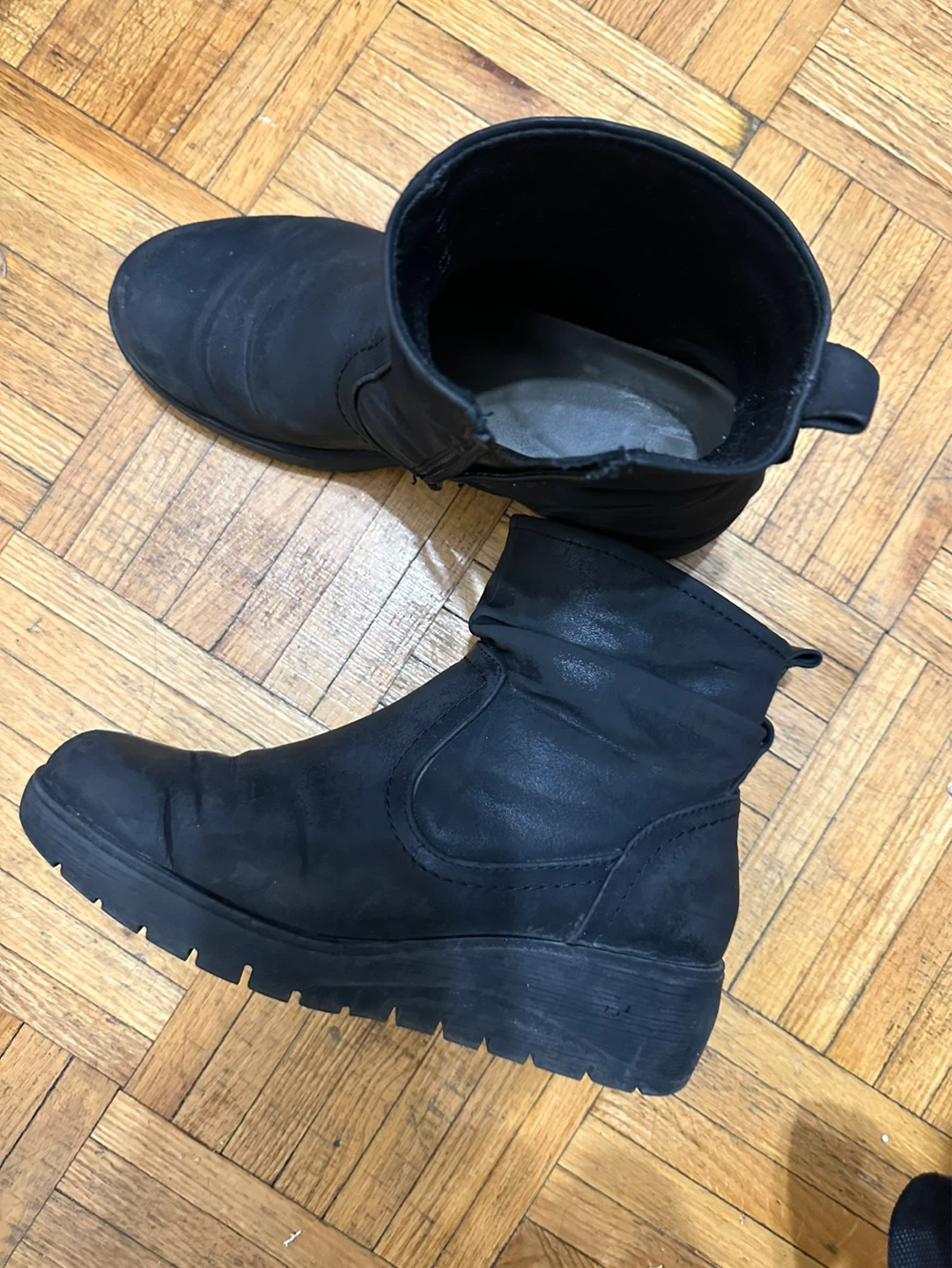 Assorted Footwear Bundle: Nike, Red Flats, Black Boots - photo 3