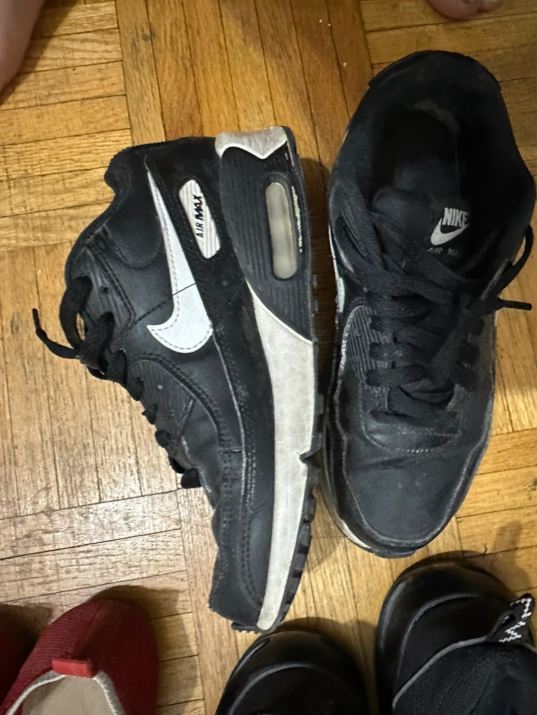 Assorted Footwear Bundle: Nike, Red Flats, Black Boots - photo 2
