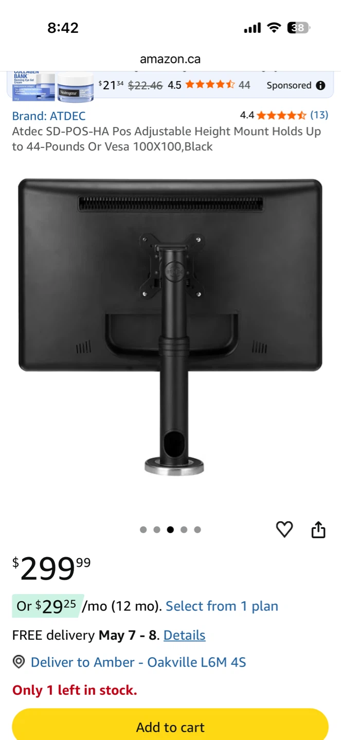 Atdec: Ergo arm desk mount stand for monitors - photo 4