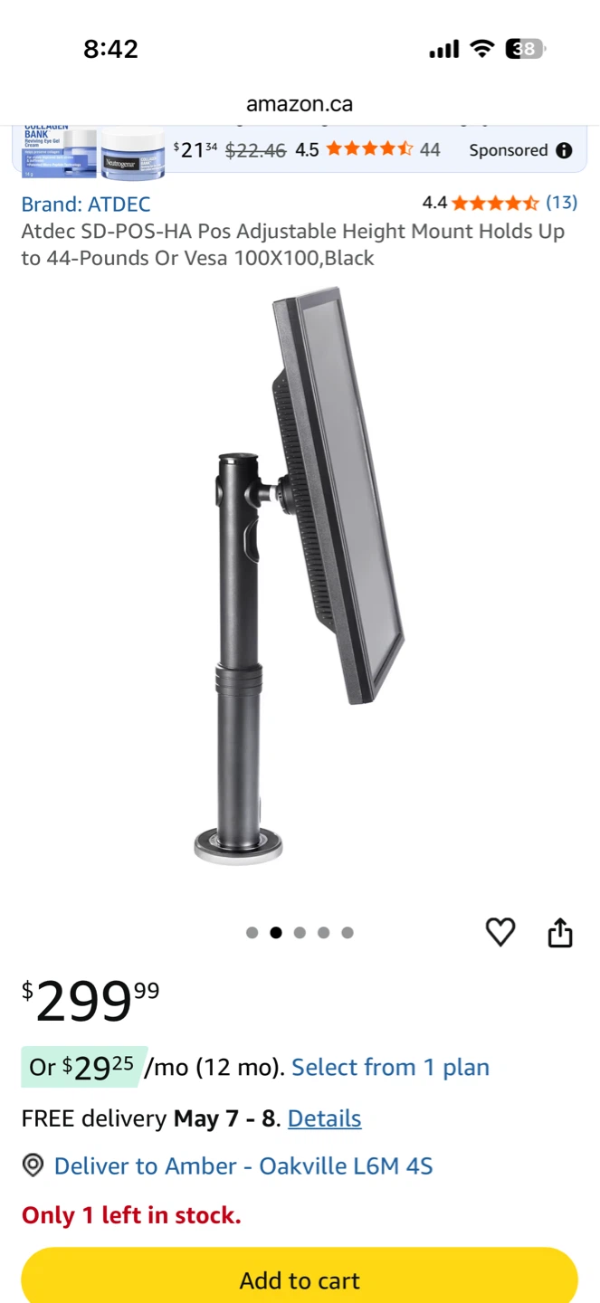 Atdec: Ergo arm desk mount stand for monitors - photo 5