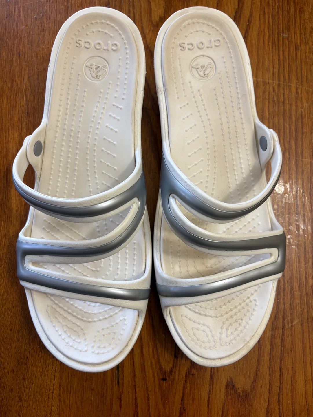 Crocs Women's Size W10 Sandals White/Silver