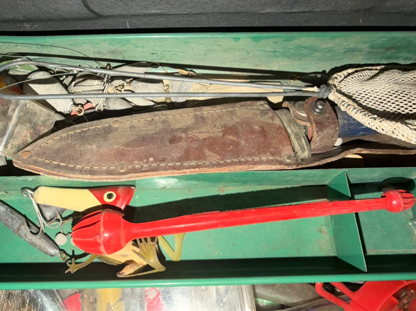Fishing Tackle Box with Lures and Knife - photo 3