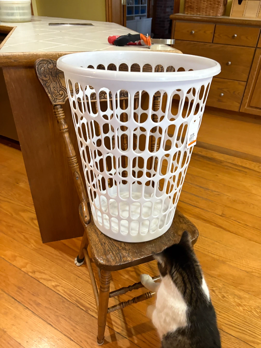 White Laundry Basket