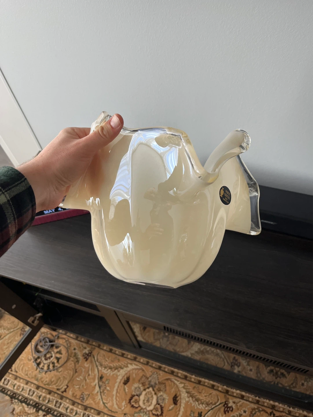 Murano Glass Art Bowl - Cream - photo 2