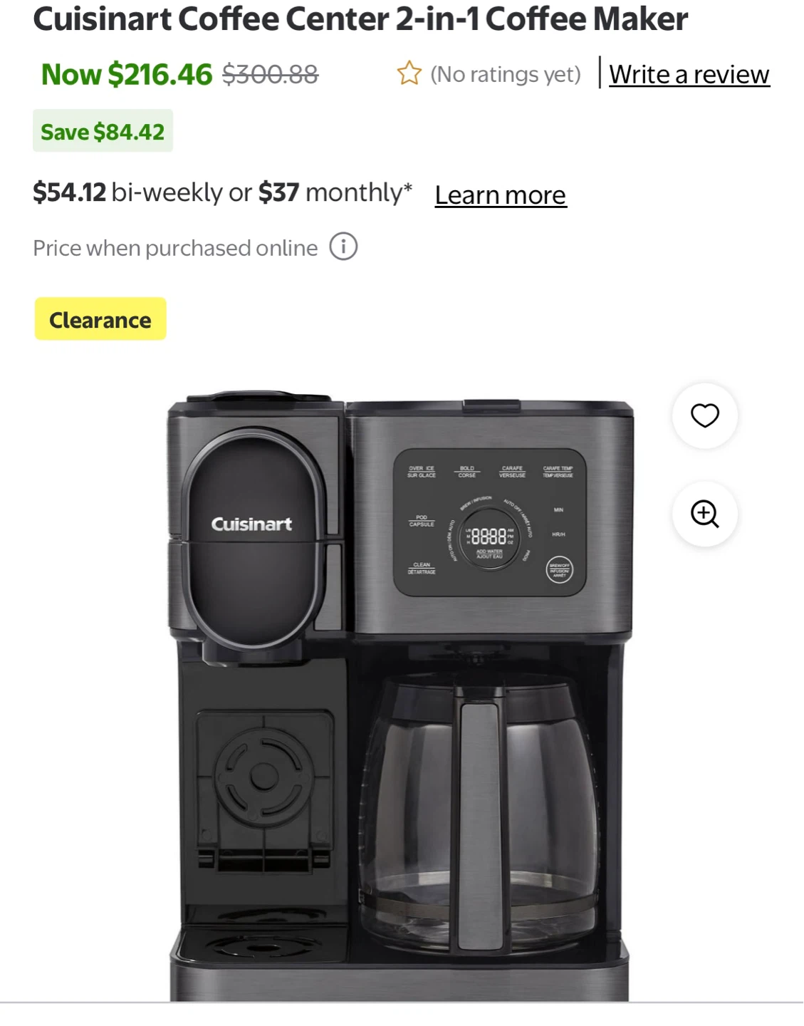 Cuisinart Coffee Center 2-in-1 Coffee Maker