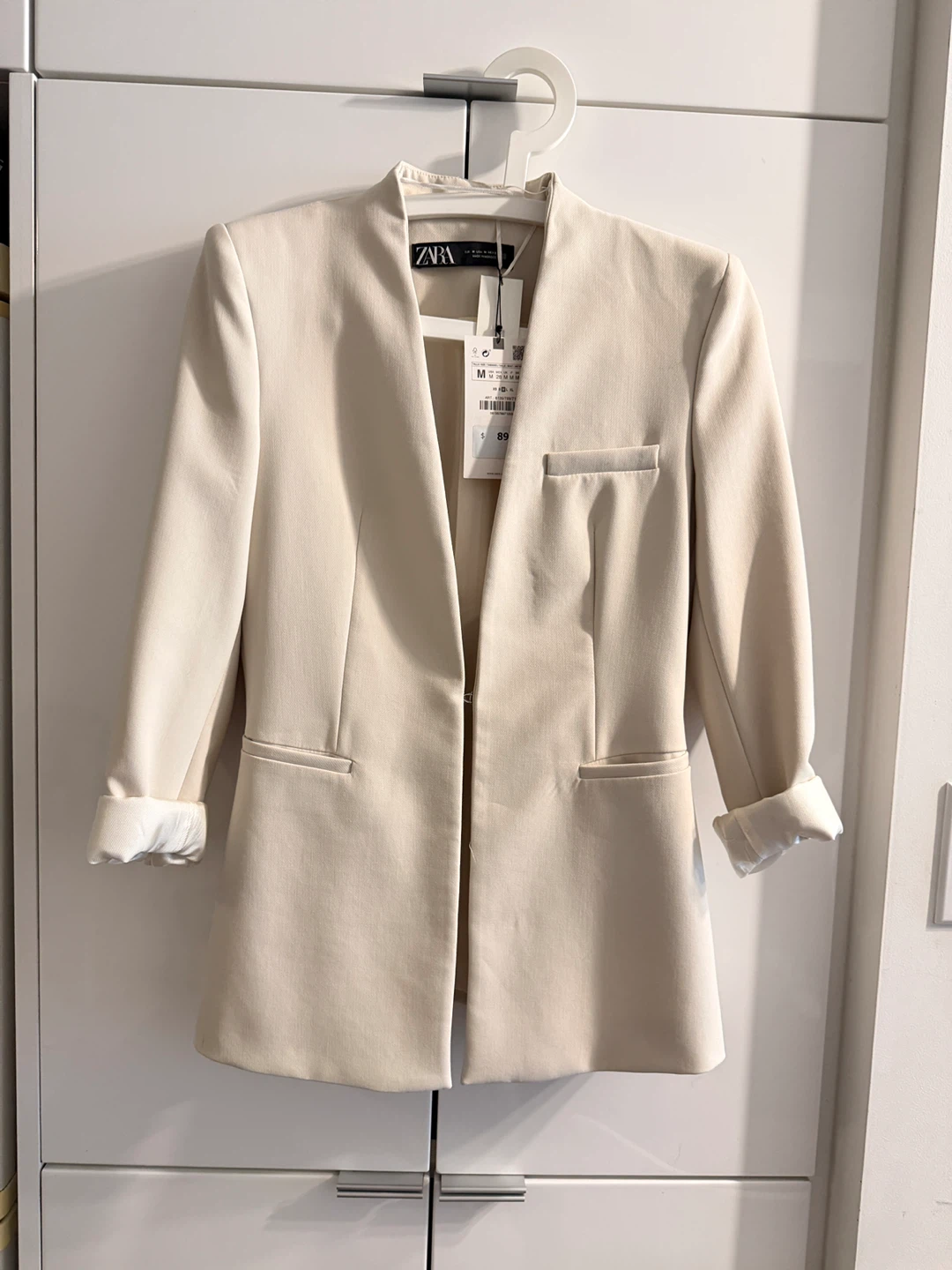 ZARA Cream Jacket Size M - photo 3