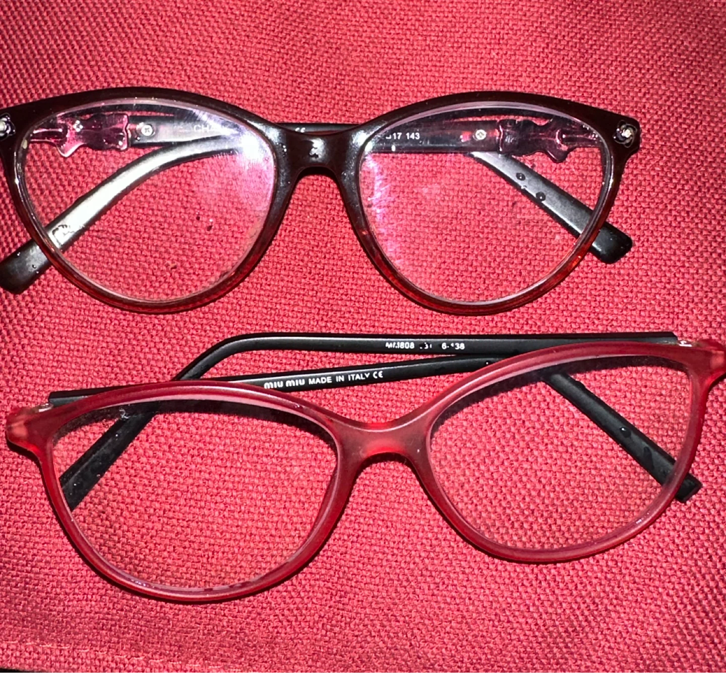 Miu Miu & Unbranded Eyeglasses - Red and Black