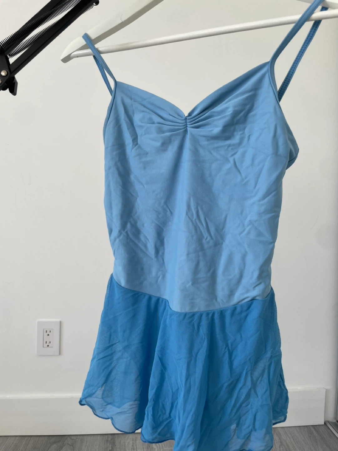 Blue Leotard with Skirt