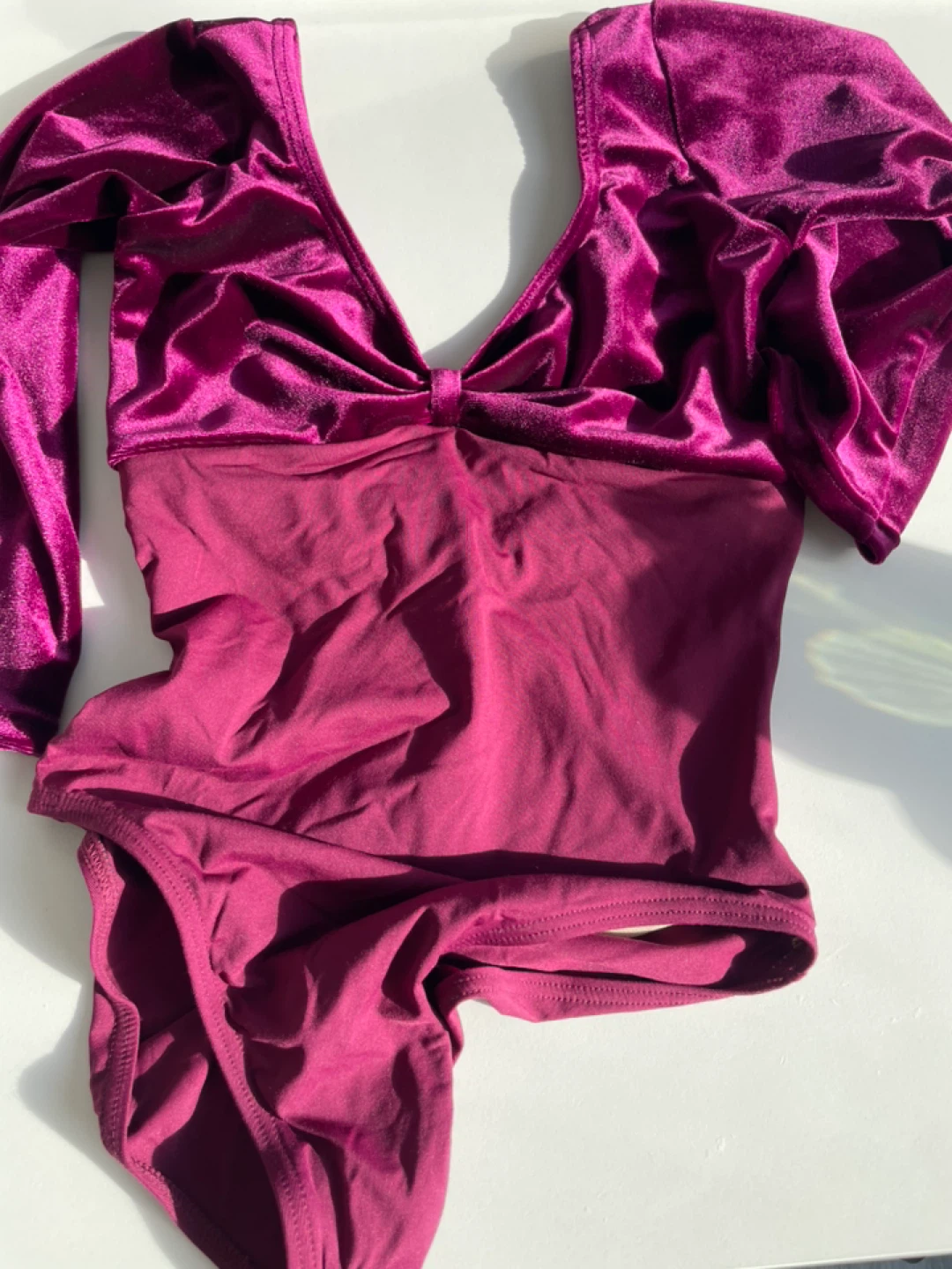 eBalletShop Velvet Long Sleeve Leotard - Size S