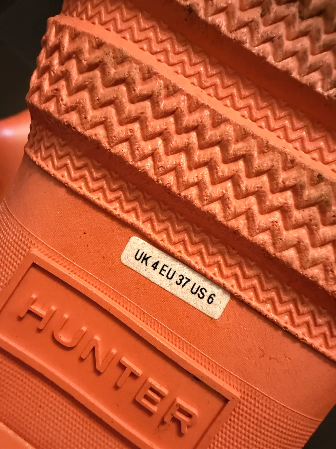 Hunter Orange Rubber Chelsea Boots Size 6 US - photo 3