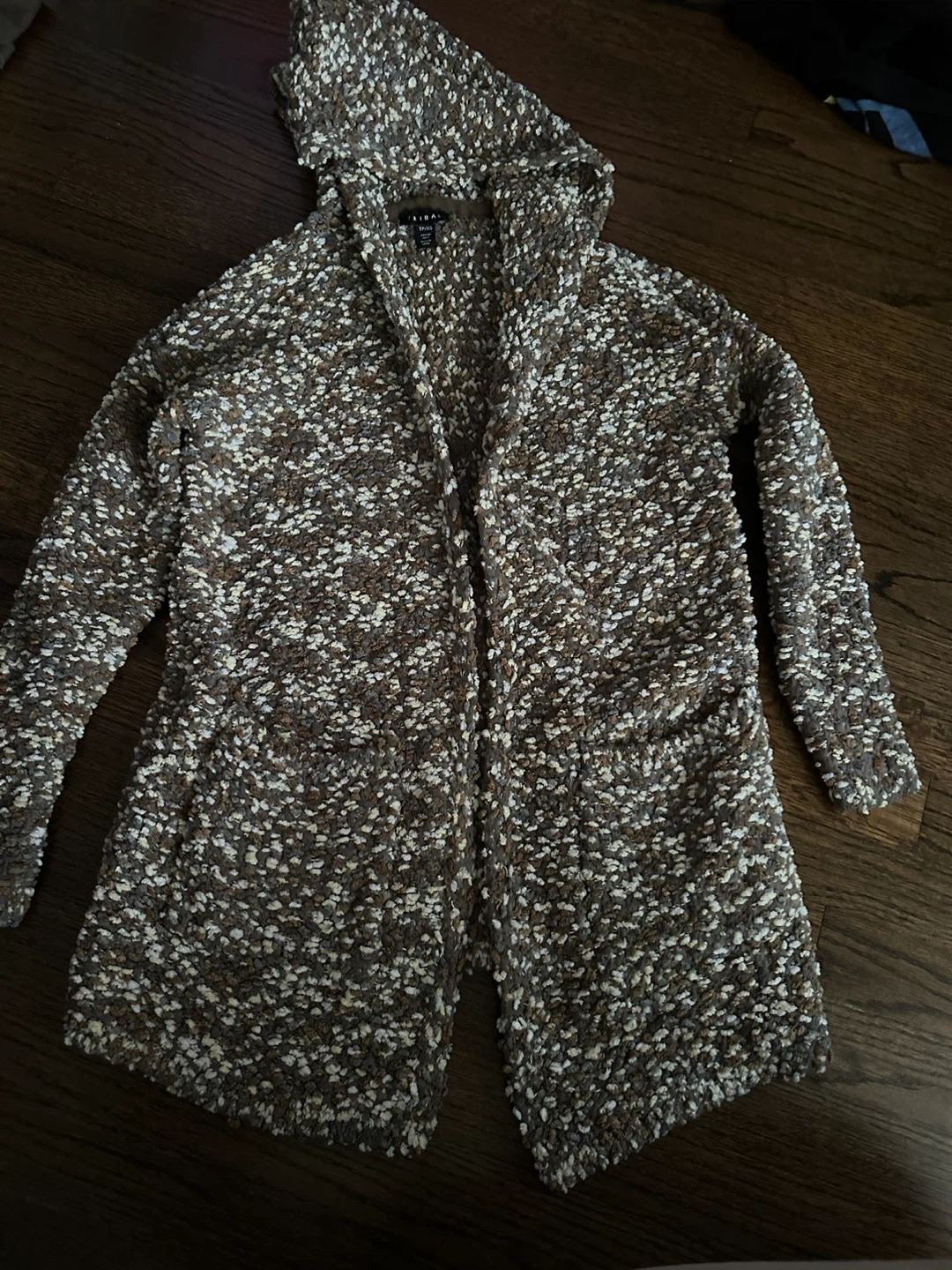 Tribal Hooded Open-Front Cardigan TP/XS
