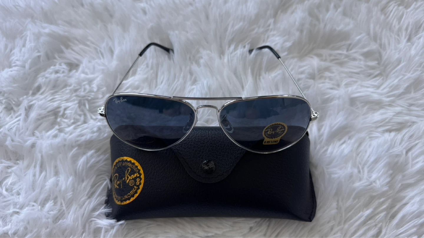 NEW Ray-Ban Aviator Sunglasses Silver Frame - photo 3