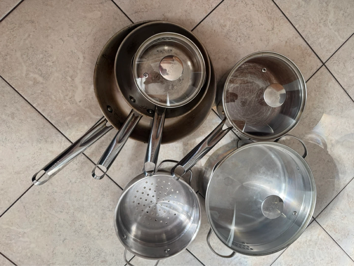 Stainless Steel Cookware Set with Steamer Insert - photo 2