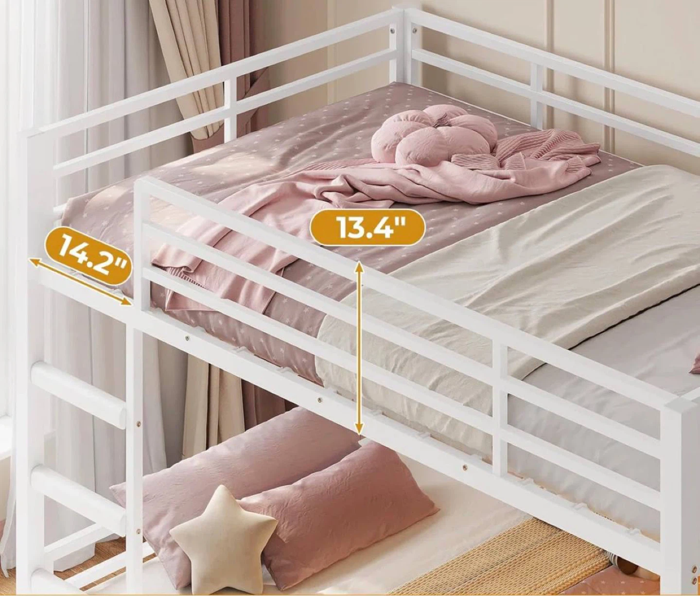Led Metal Floor Bunk Twin Over Twin With Full-length - photo 3