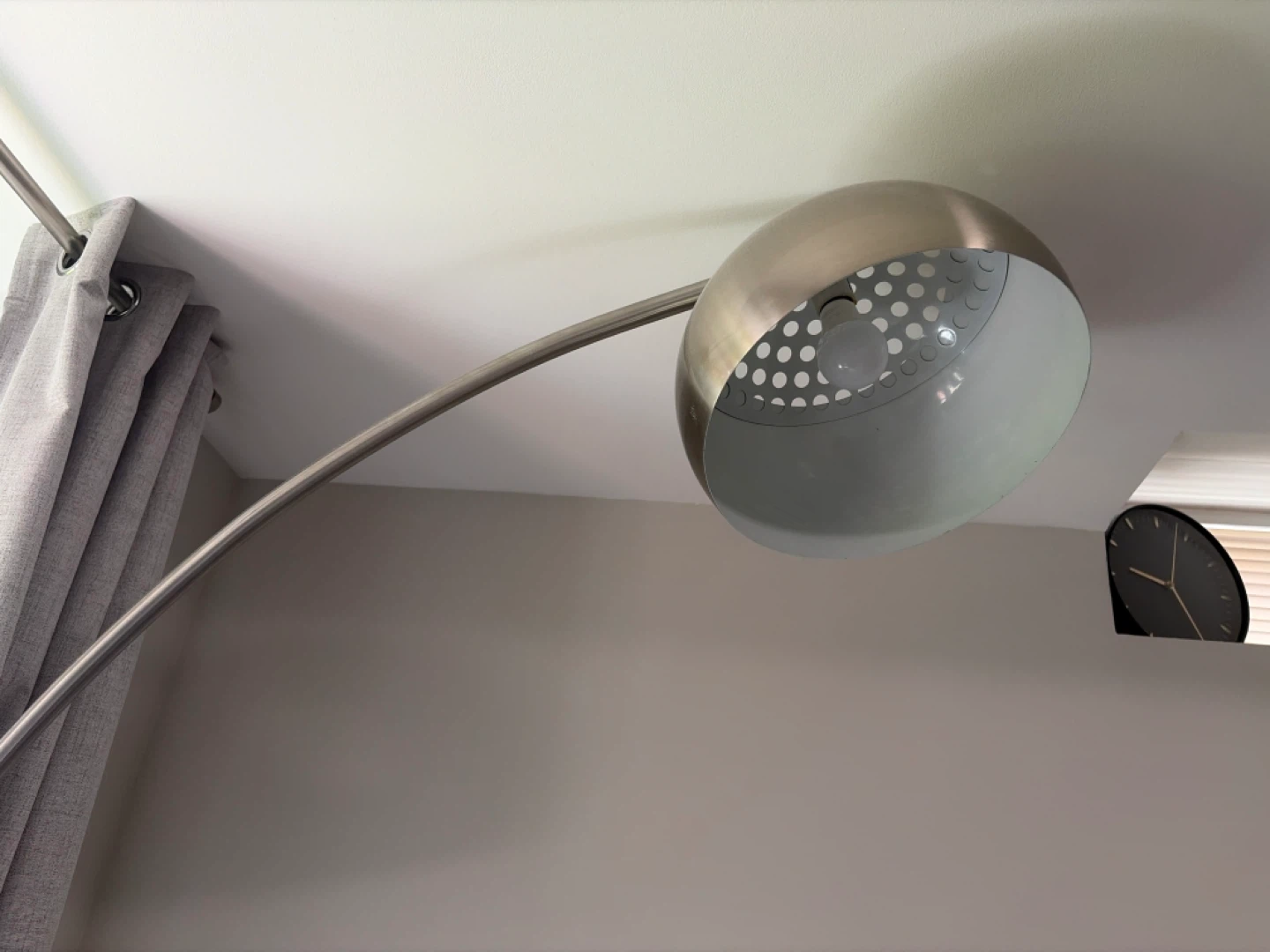 Modern Arc Floor Lamp - Brushed Nickel