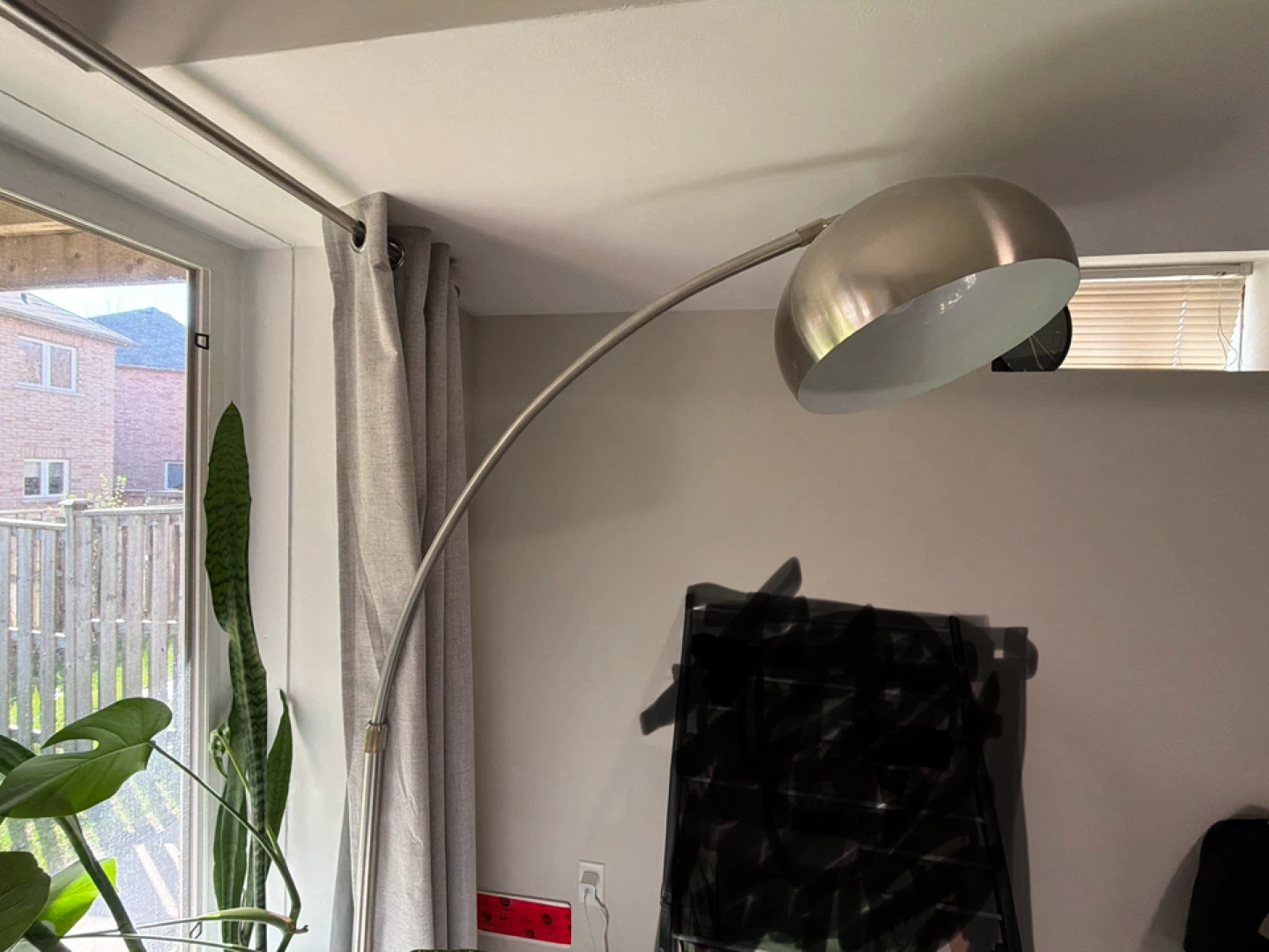 Modern Arc Floor Lamp - Brushed Nickel - photo 2