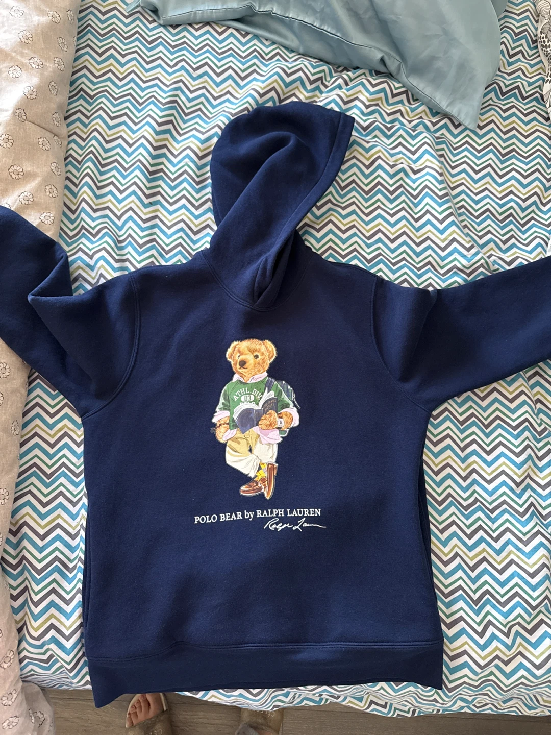 Polo Ralph Lauren Navy Blue Polo Bear Hoodie L/G (14-16)