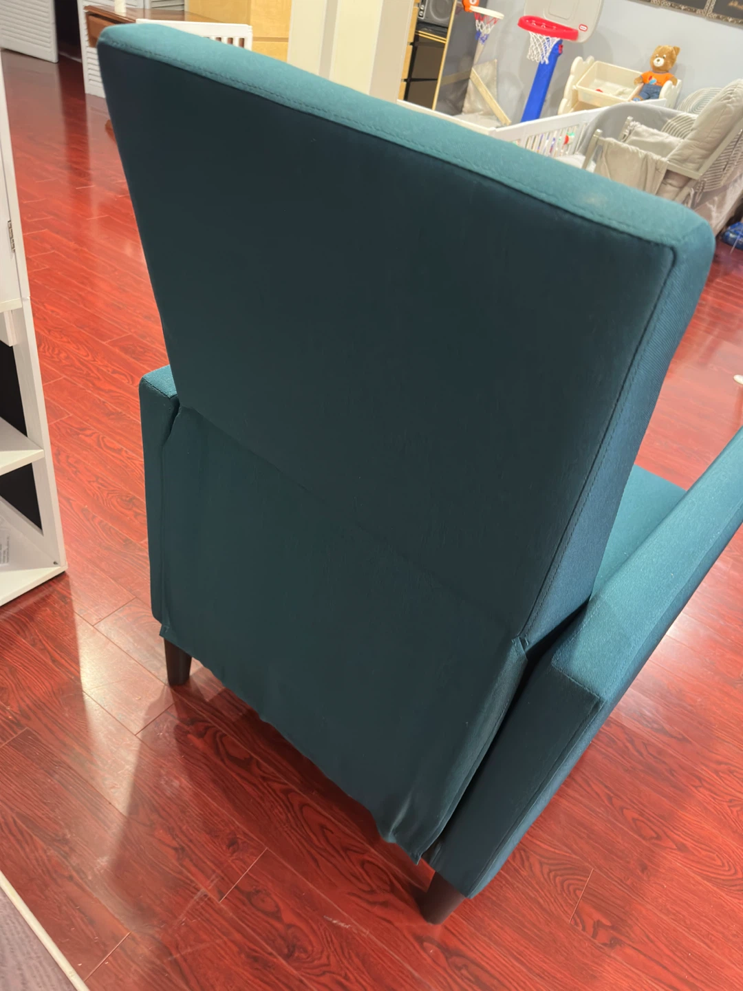 Teal Fabric Recliner Chair - photo 4