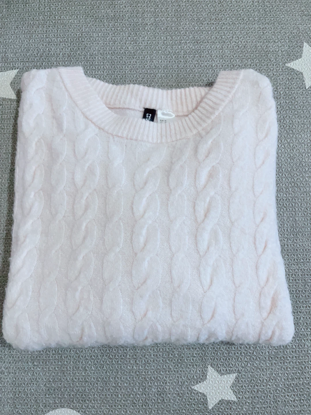 H&M Light Pink Cable Knit Sweater