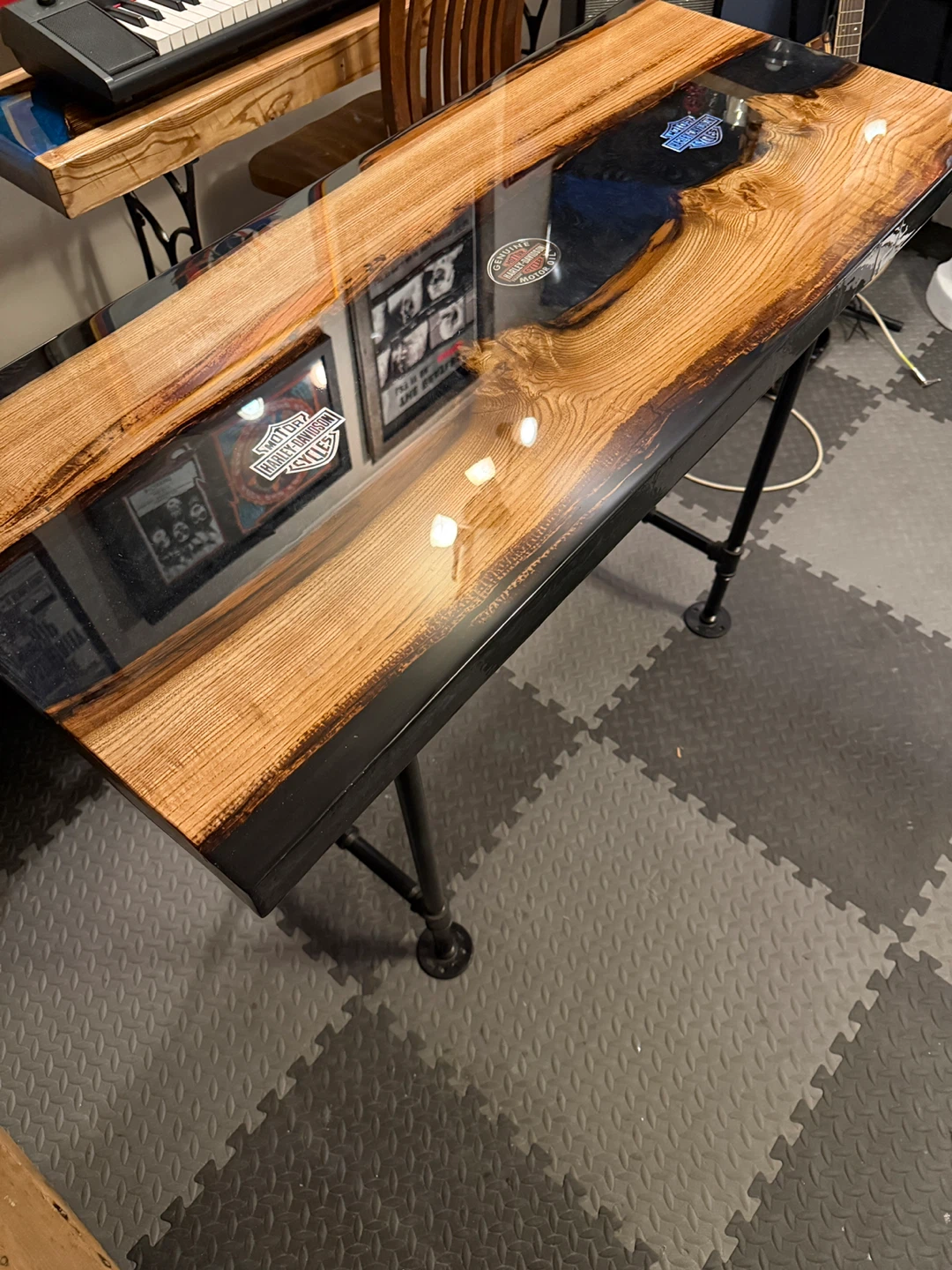 Harley-Davidson Live Edge Epoxy Desk/Table