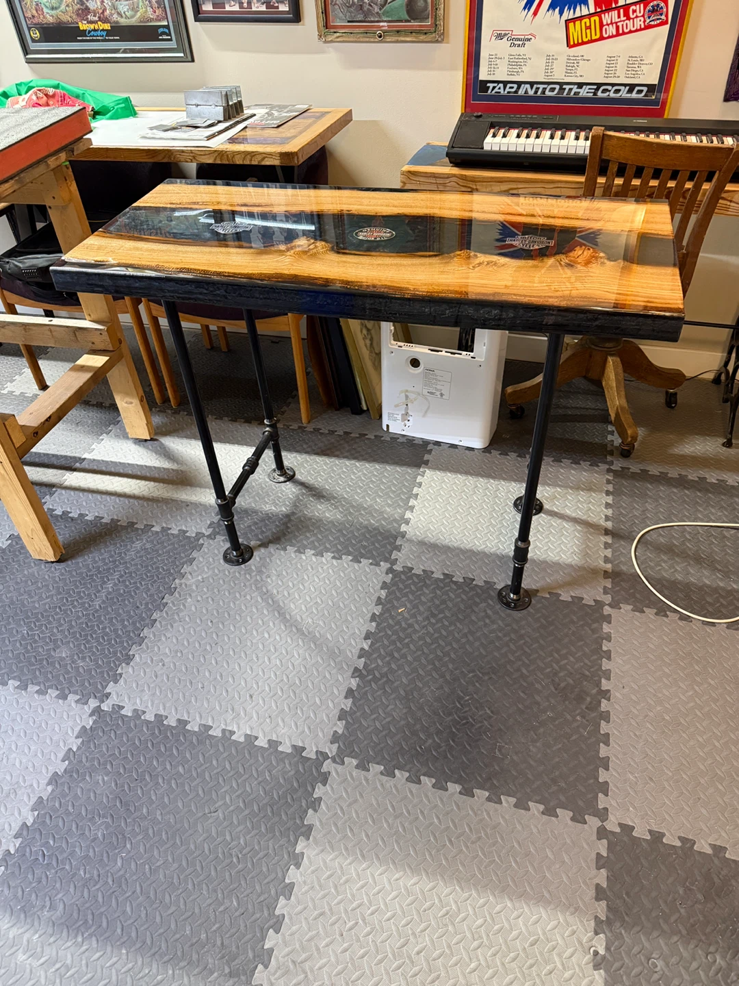 Harley-Davidson Live Edge Epoxy Desk/Table - photo 3