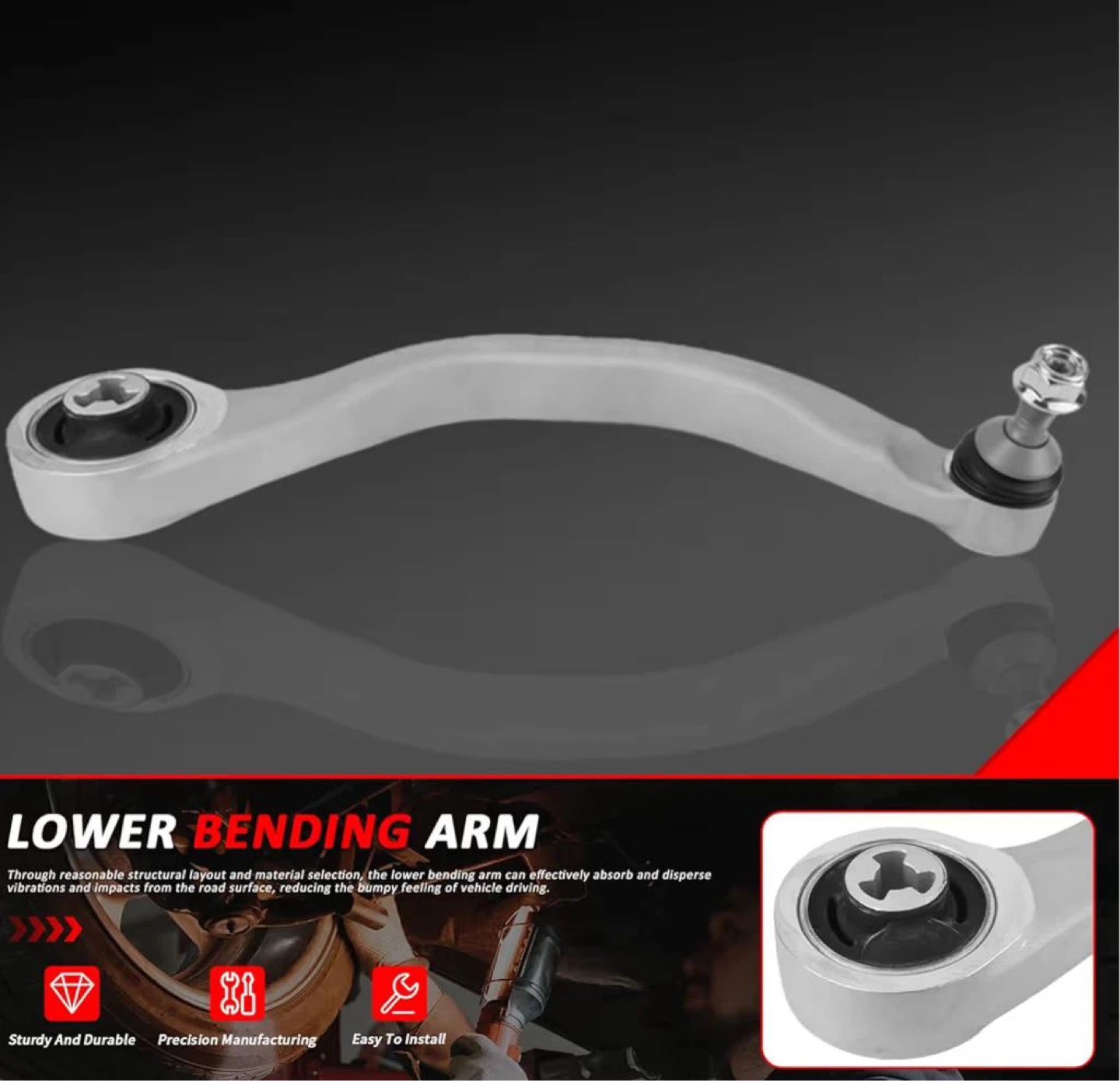 Front Lower Arm Bend Left for Tesla Model 3/2019-2021 - photo 3