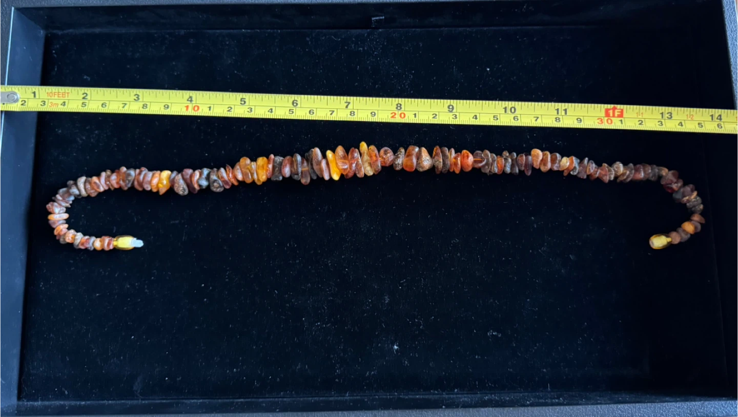 Vintage 16” Natural Baltic Amber Chip Necklace - photo 4