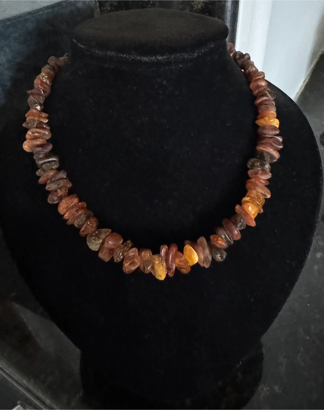 Vintage 16” Natural Baltic Amber Chip Necklace