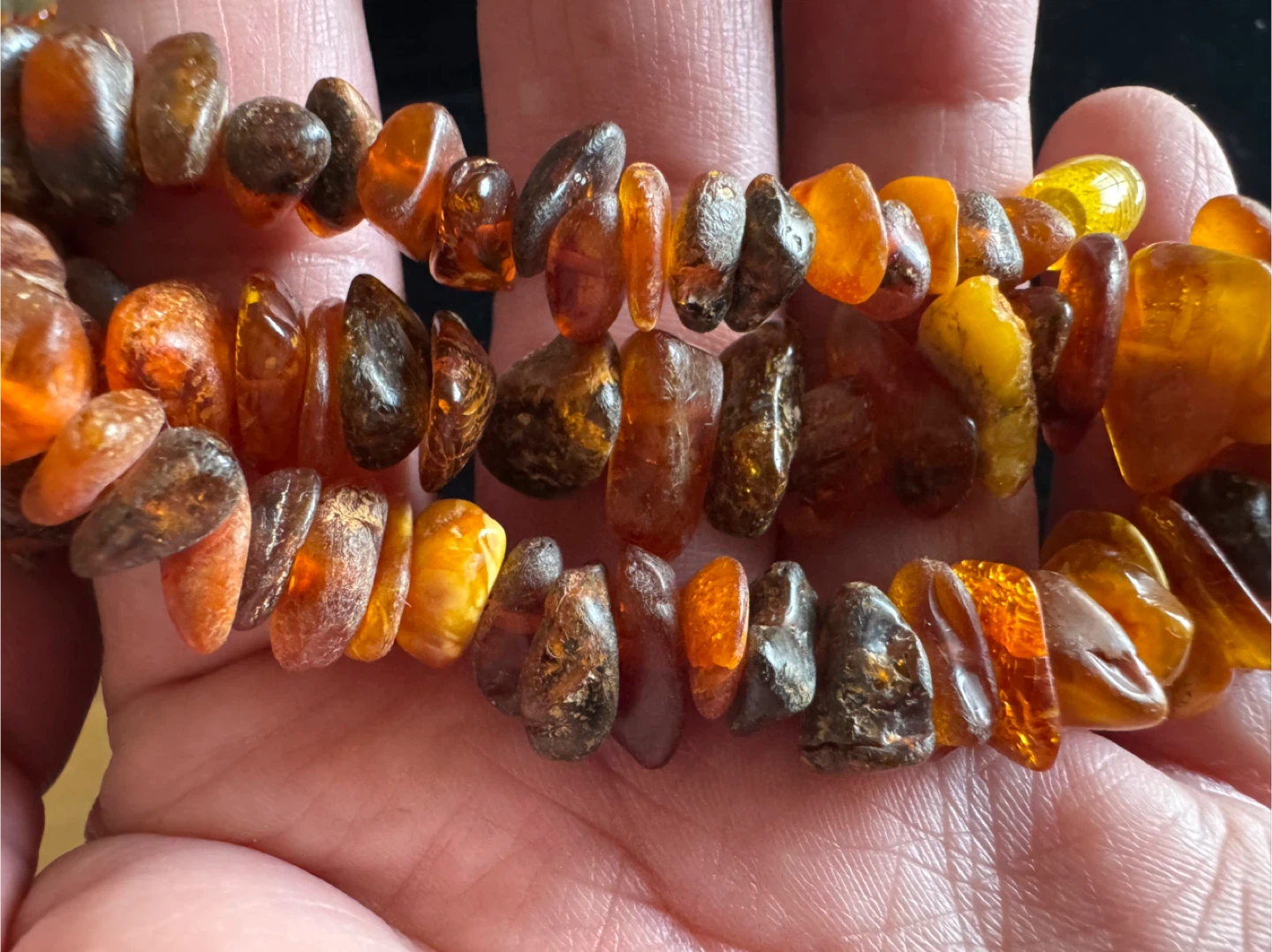 Vintage 16” Natural Baltic Amber Chip Necklace - photo 3