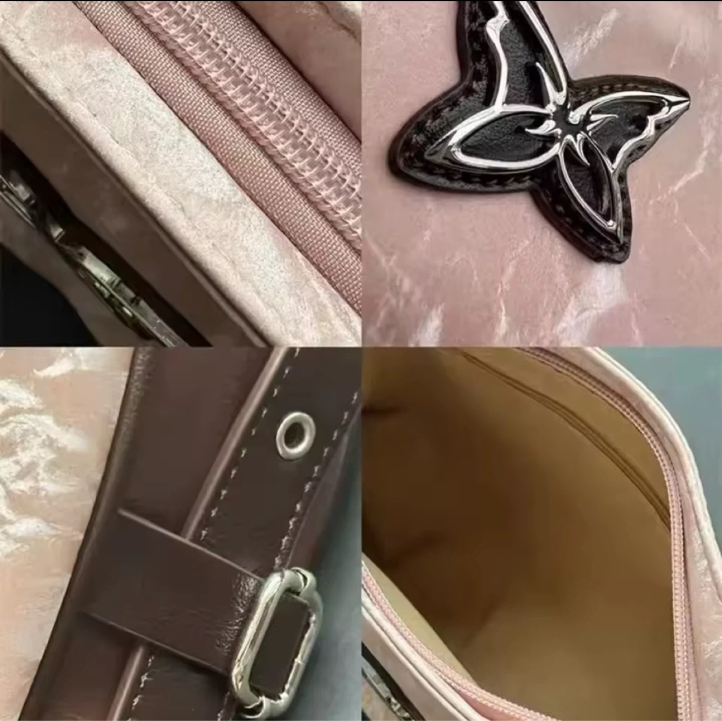 Y2K Pink and Brown Butterfly Bag - photo 3
