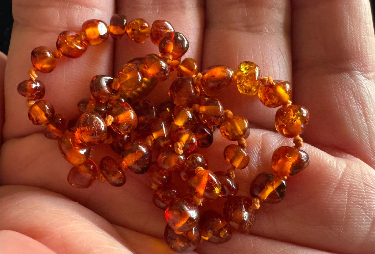 Vintage Baltic Amber Bead Choker Necklace - photo 2