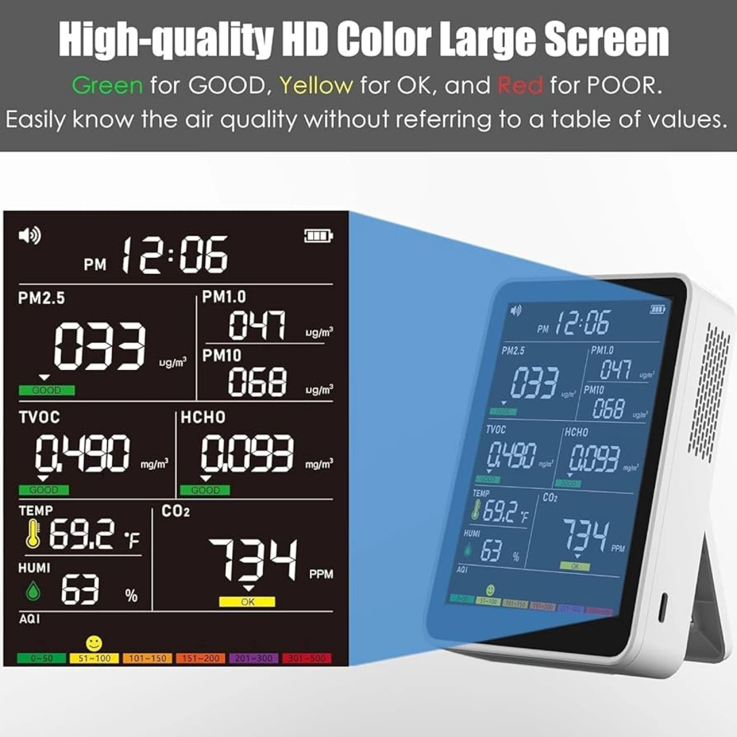 16-IN-1 Air Quality Monitor - photo 2