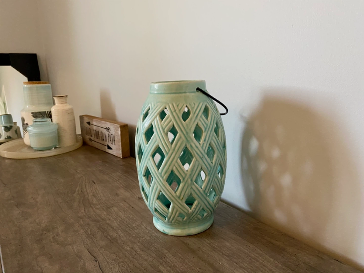 Ceramic Lantern/Candle Holder/ Home Decor
