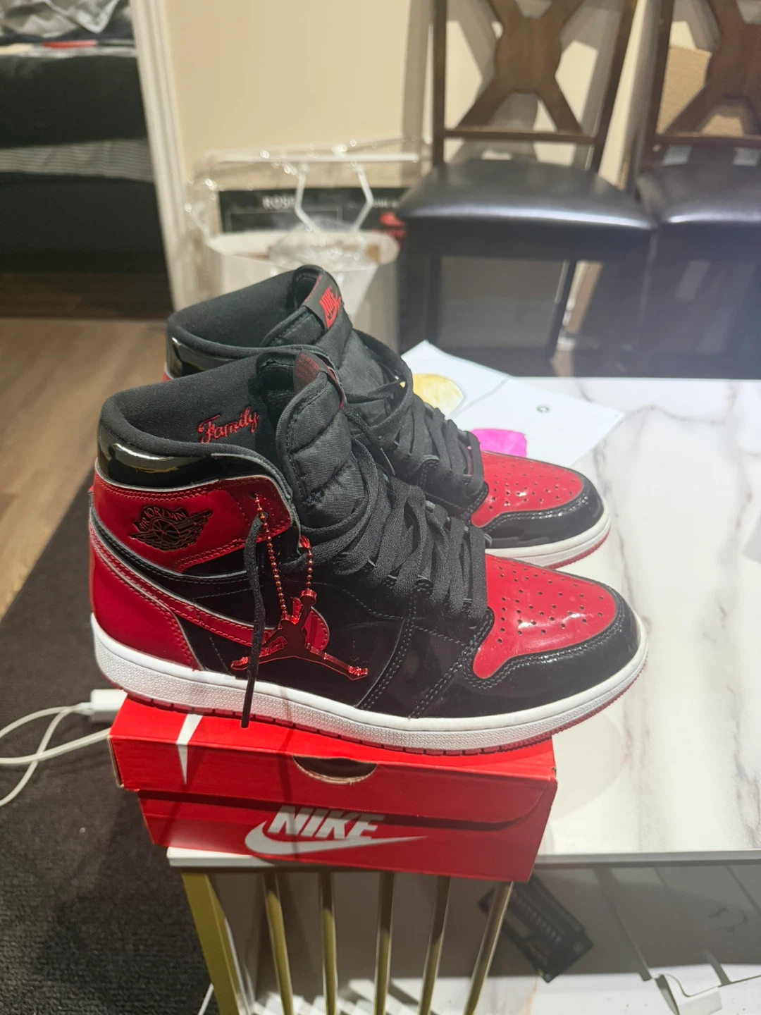 Nike Air Jordan 1 High OG "Black Gym Red" Men's Size 9 - photo 3