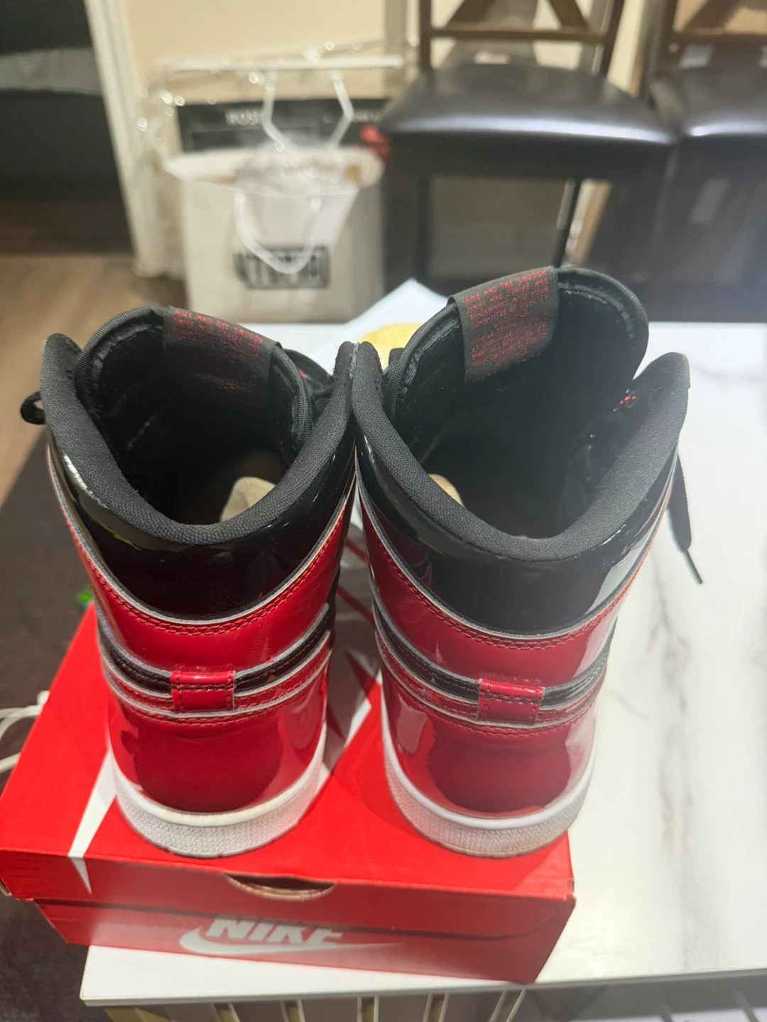 Nike Air Jordan 1 High OG "Black Gym Red" Men's Size 9