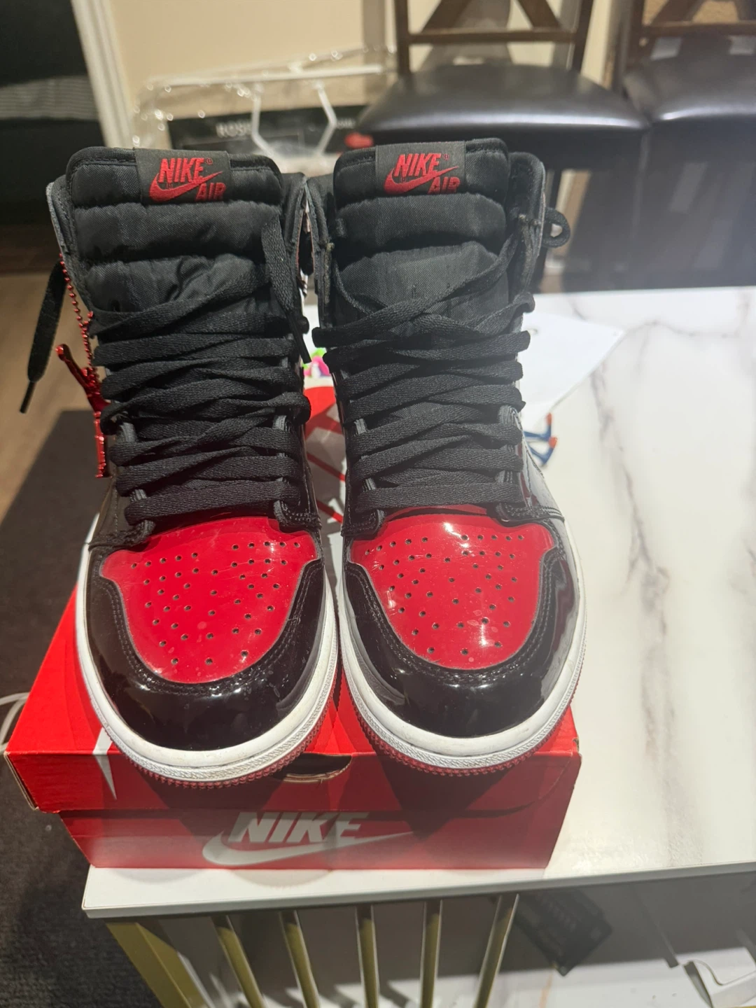 Nike Air Jordan 1 High OG "Black Gym Red" Men's Size 9 - photo 2