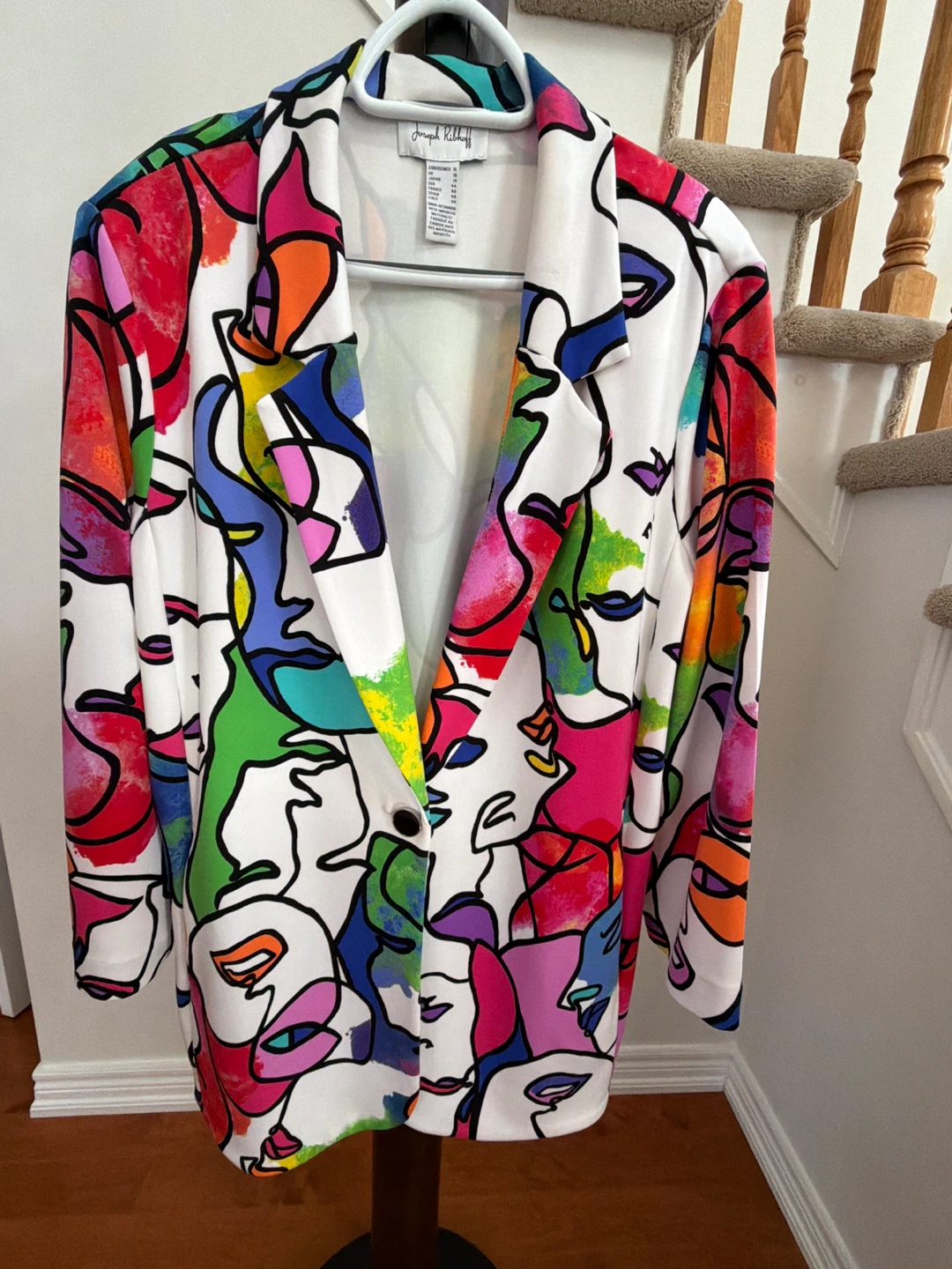 Joseph Ribkoff Abstract Faces Blazer