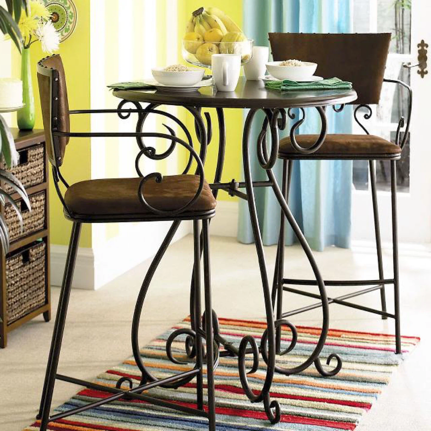 Pier 1 Chesington Round Bistro Table and 2 Bar Stools Set - photo 4