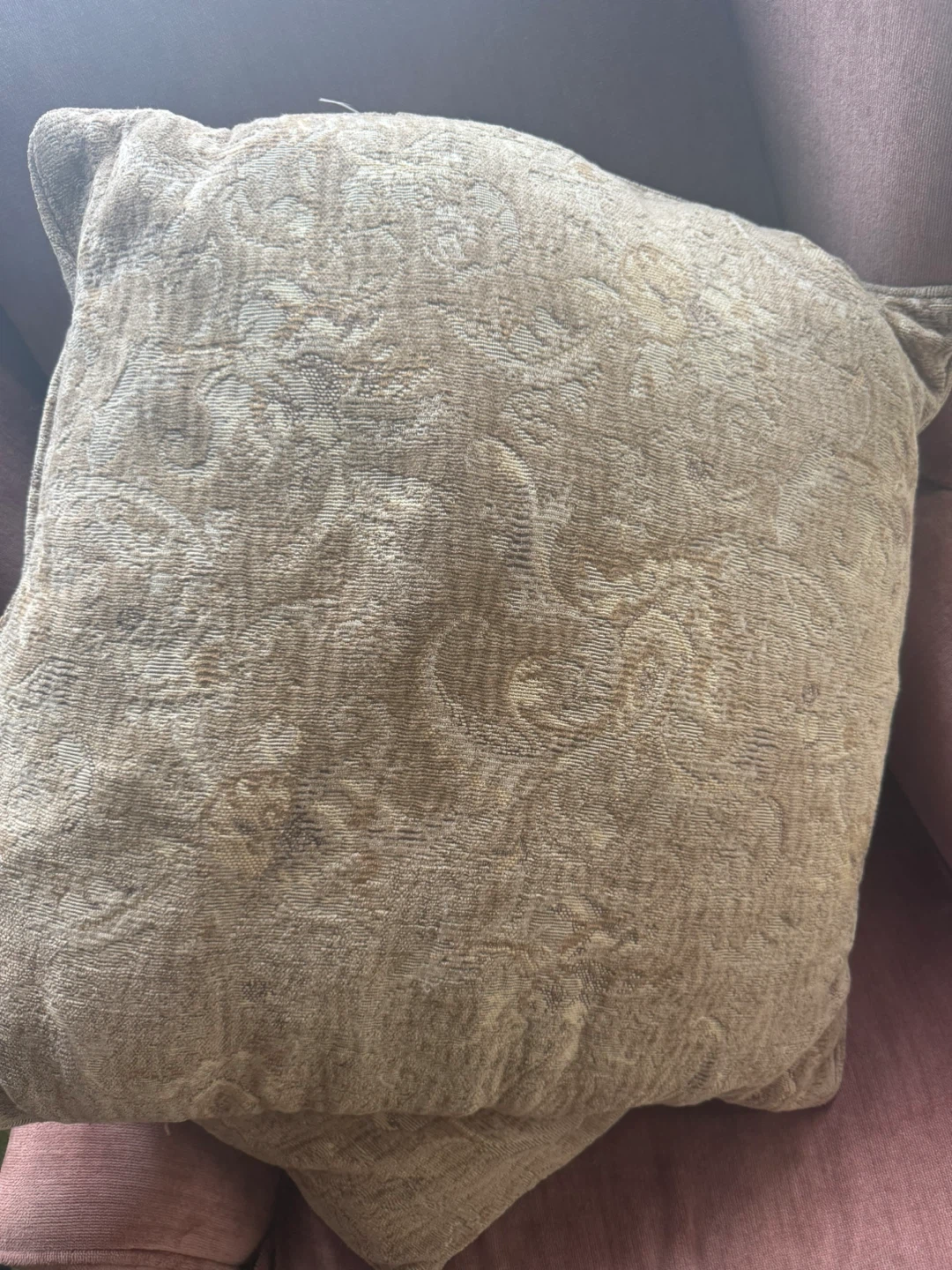 2 matching paisley neutral 22in pillows - photo 3