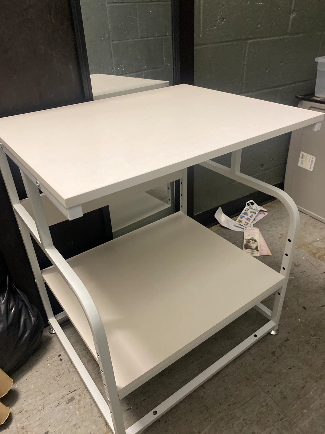 White 3-Tier Utility desk